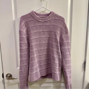 Men’s Abercrombie Striped Purple Sweater